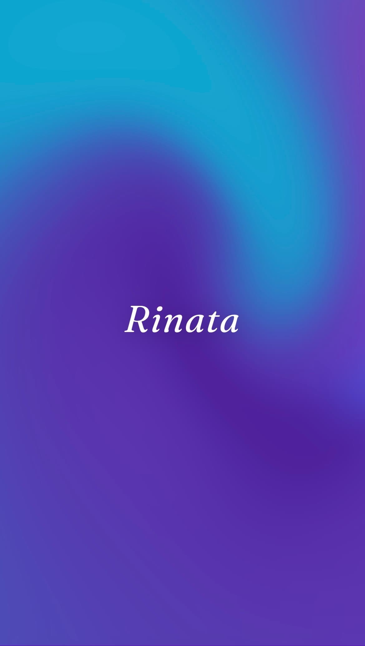 pantalla de bienvenida real de la mini-app rinata